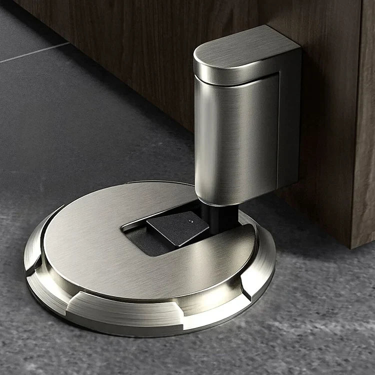 Door Stop Zinc Alloy Foot-Operated Press-Lock Floor Mount