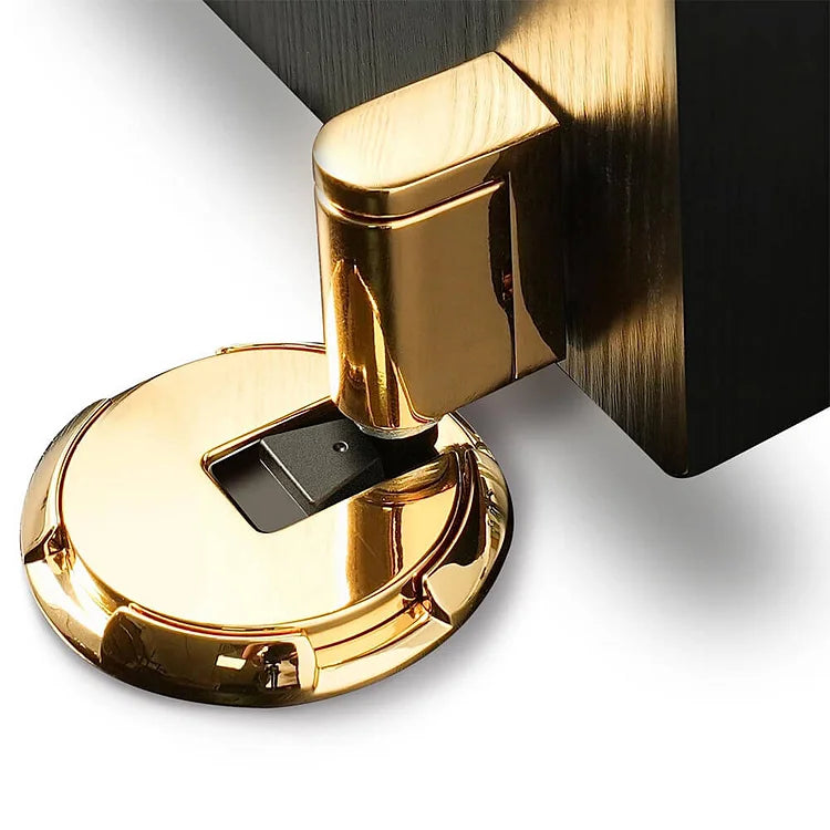Door Stop Zinc Alloy Foot-Operated Press-Lock Floor Mount