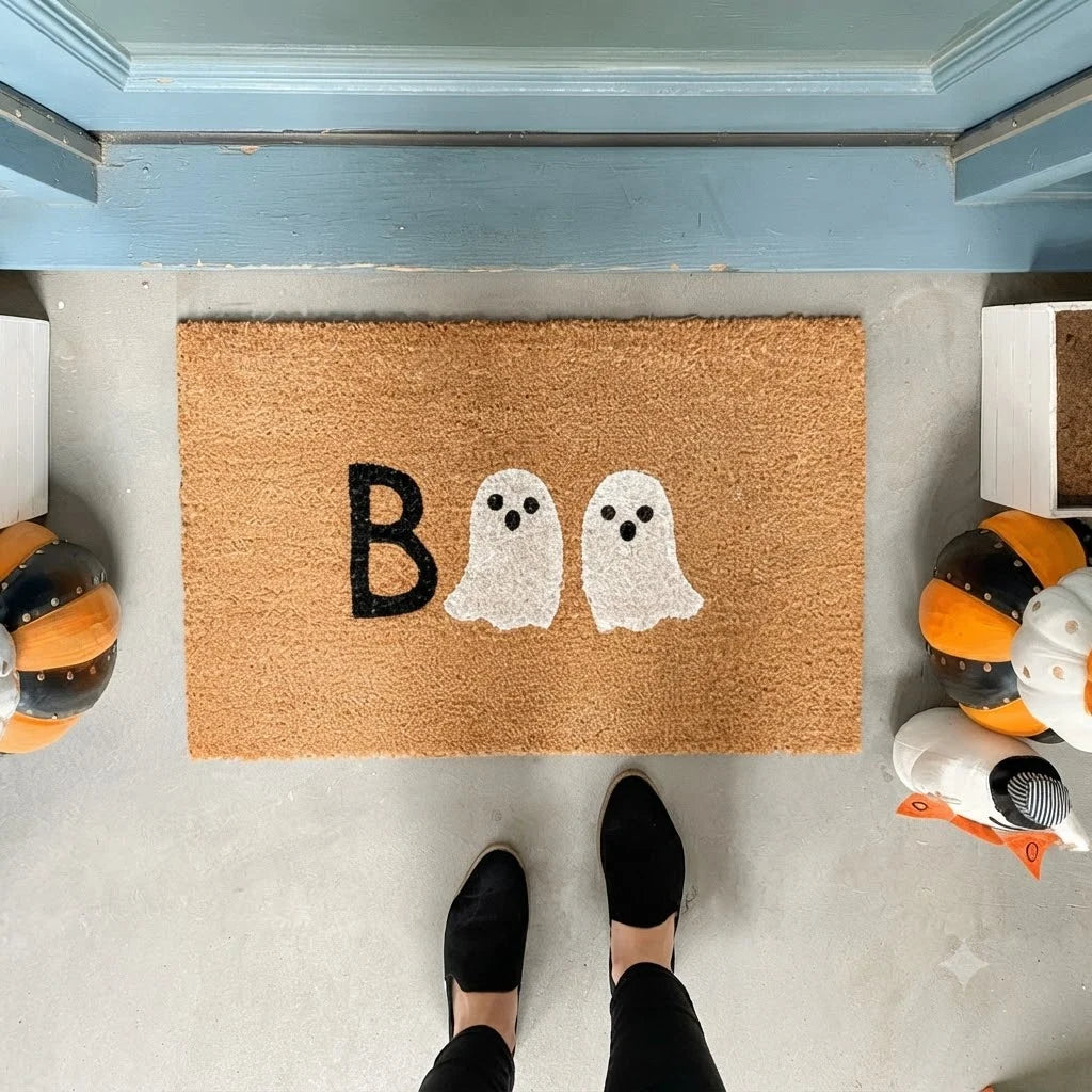Doormat Halloween Print Dirt-Catching Textured Backing