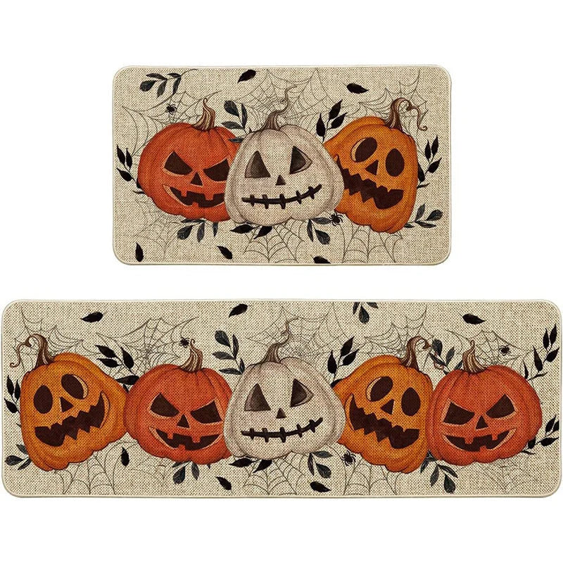 Doormat & Runner Set Halloween Print Washable
