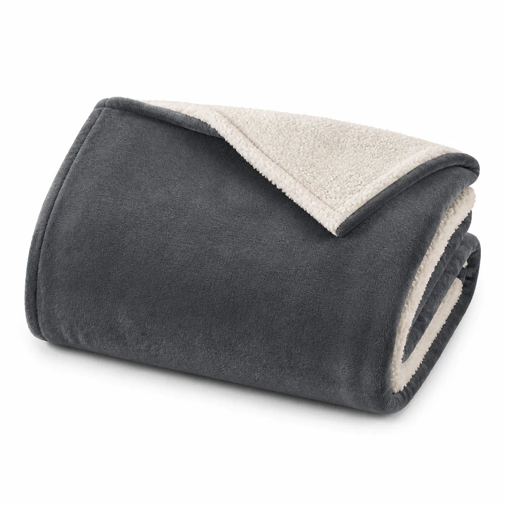 Double-Sided Blanket For Bed (Smooth Outer, Fluffy Inner)