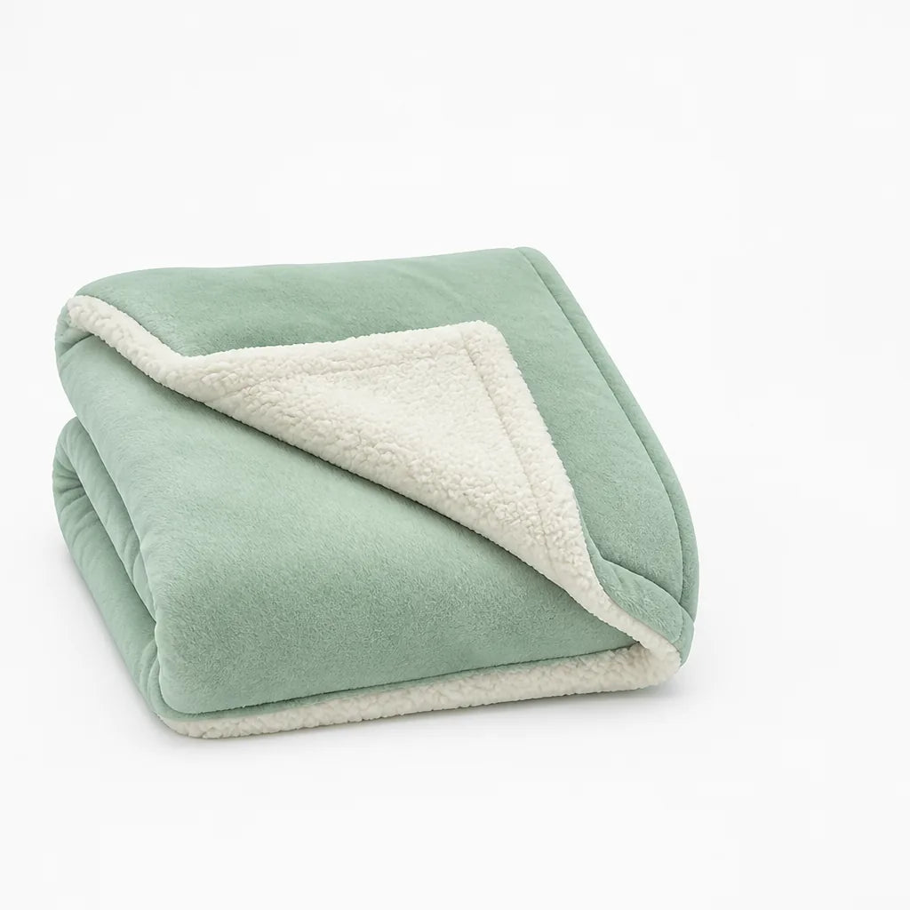 Double-Sided Blanket For Bed (Smooth Outer, Fluffy Inner)