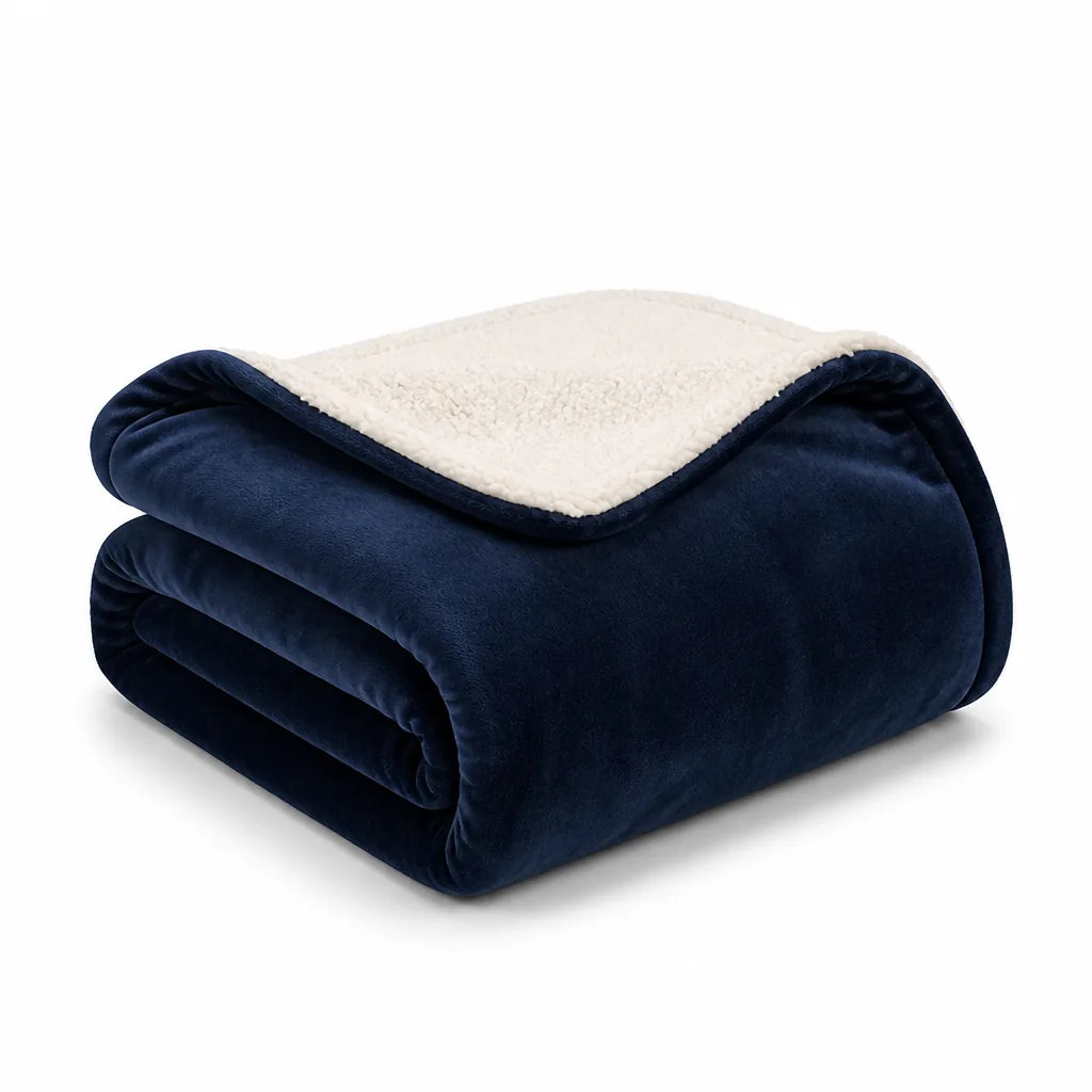 Double-Sided Blanket For Bed (Smooth Outer, Fluffy Inner)