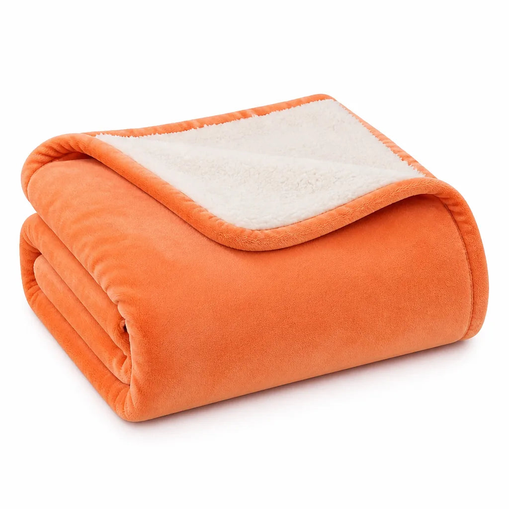 Double-Sided Blanket For Bed (Smooth Outer, Fluffy Inner)
