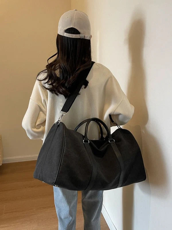 Duffle Bag Canvas Wet-Dry Compartment Adjustable Strap