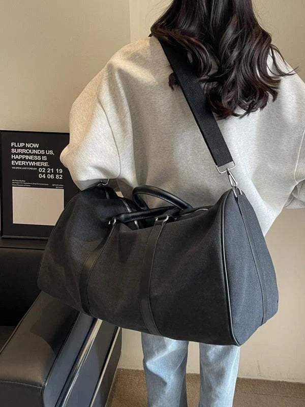 Duffle Bag Canvas Wet-Dry Compartment Adjustable Strap