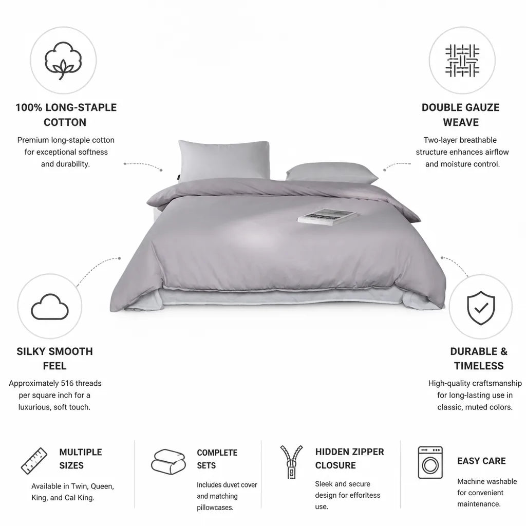 Duvet Cover Long-Staple Cotton & Double Gauze