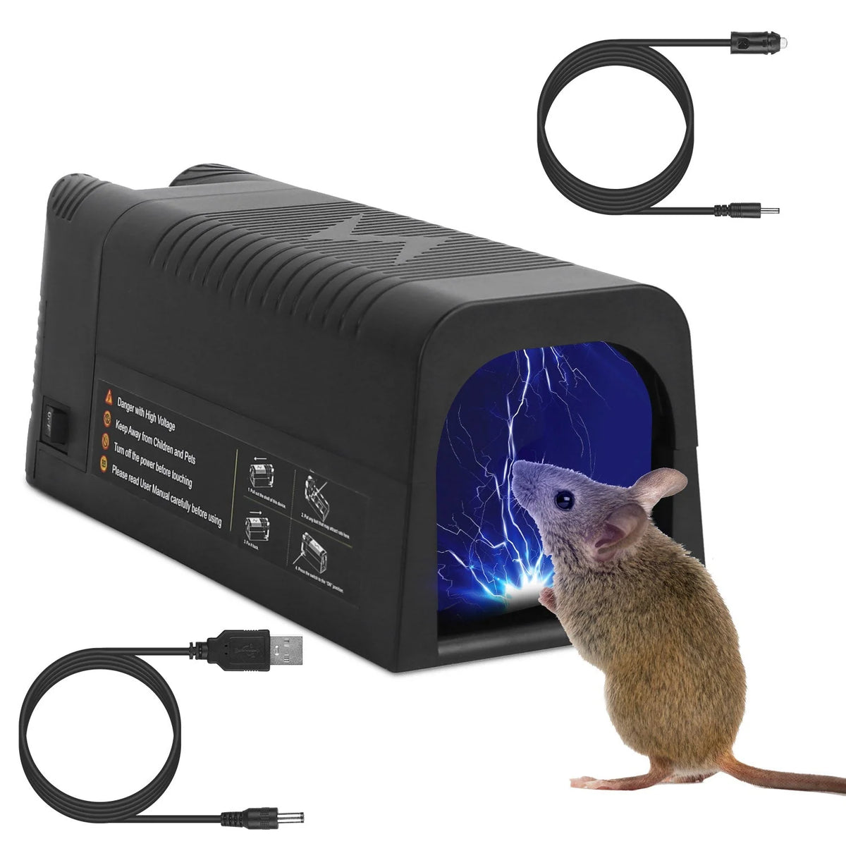Electric Rat Trap Rechargeable Reusable 1800V