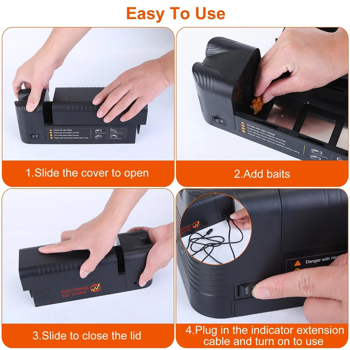 Electric Rat Trap Rechargeable Reusable 1800V
