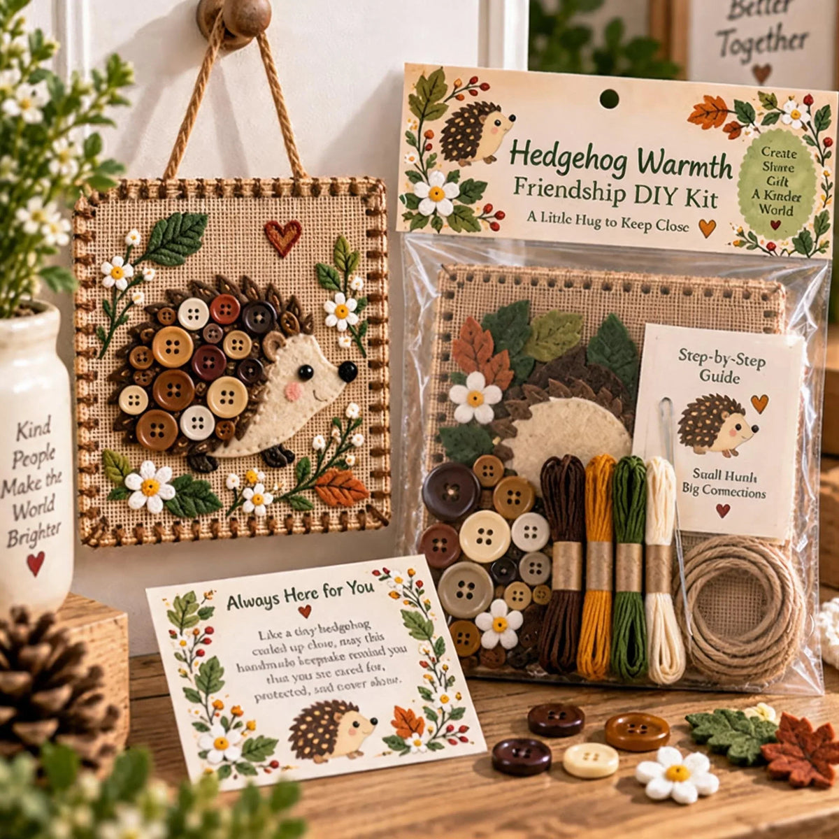 Embroidery Craft Kit Felt Wall Hanging Supplies Included