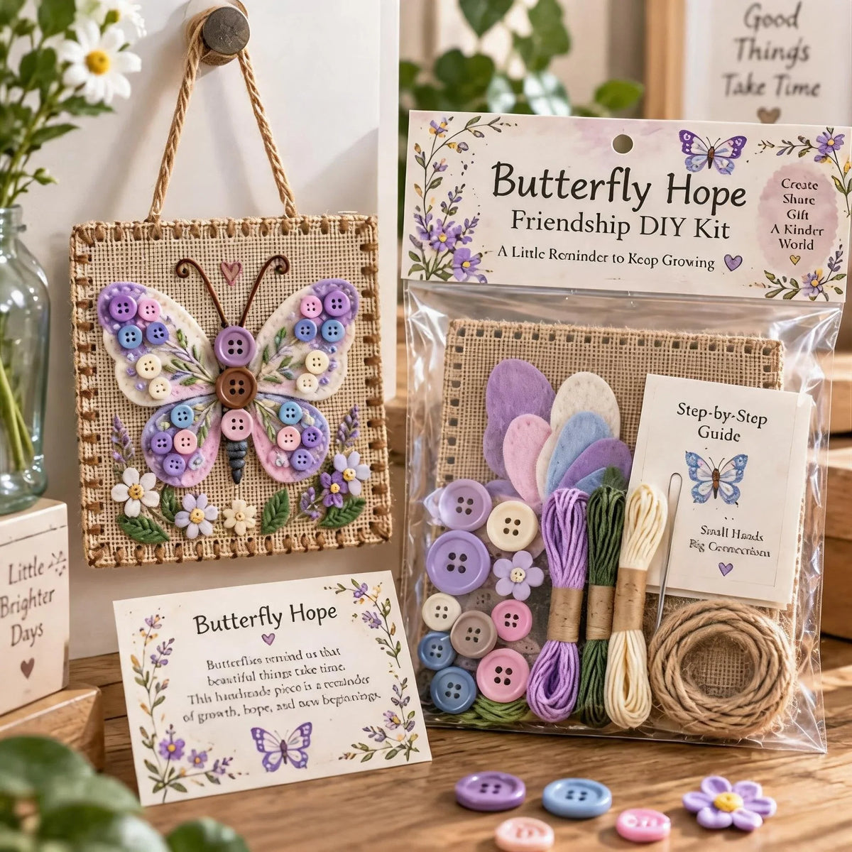 Embroidery Craft Kit Felt Wall Hanging Supplies Included