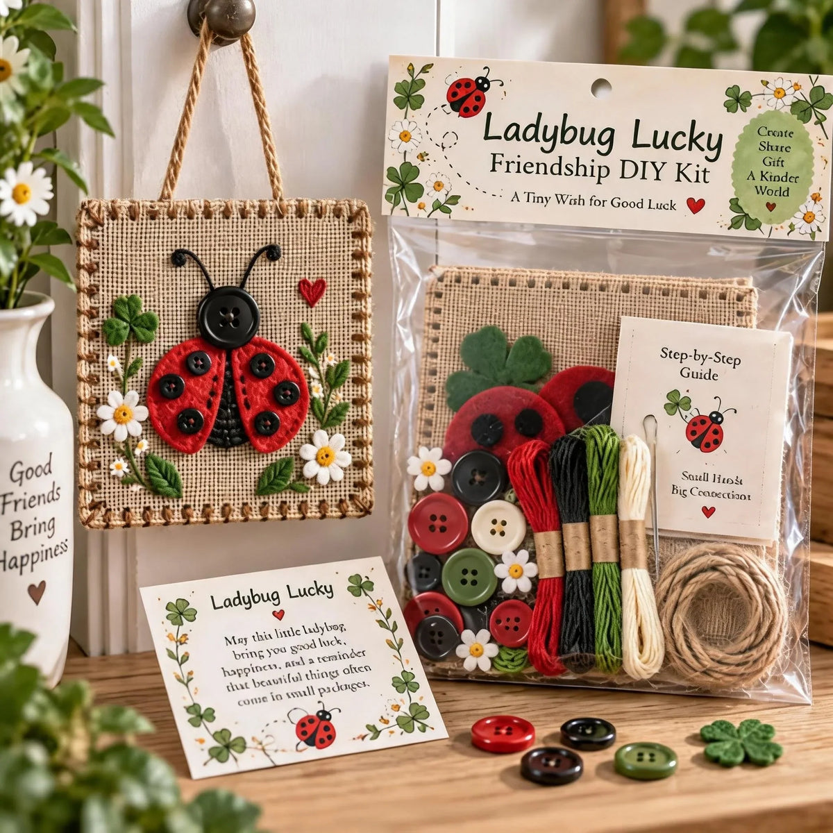 Embroidery Craft Kit Felt Wall Hanging Supplies Included