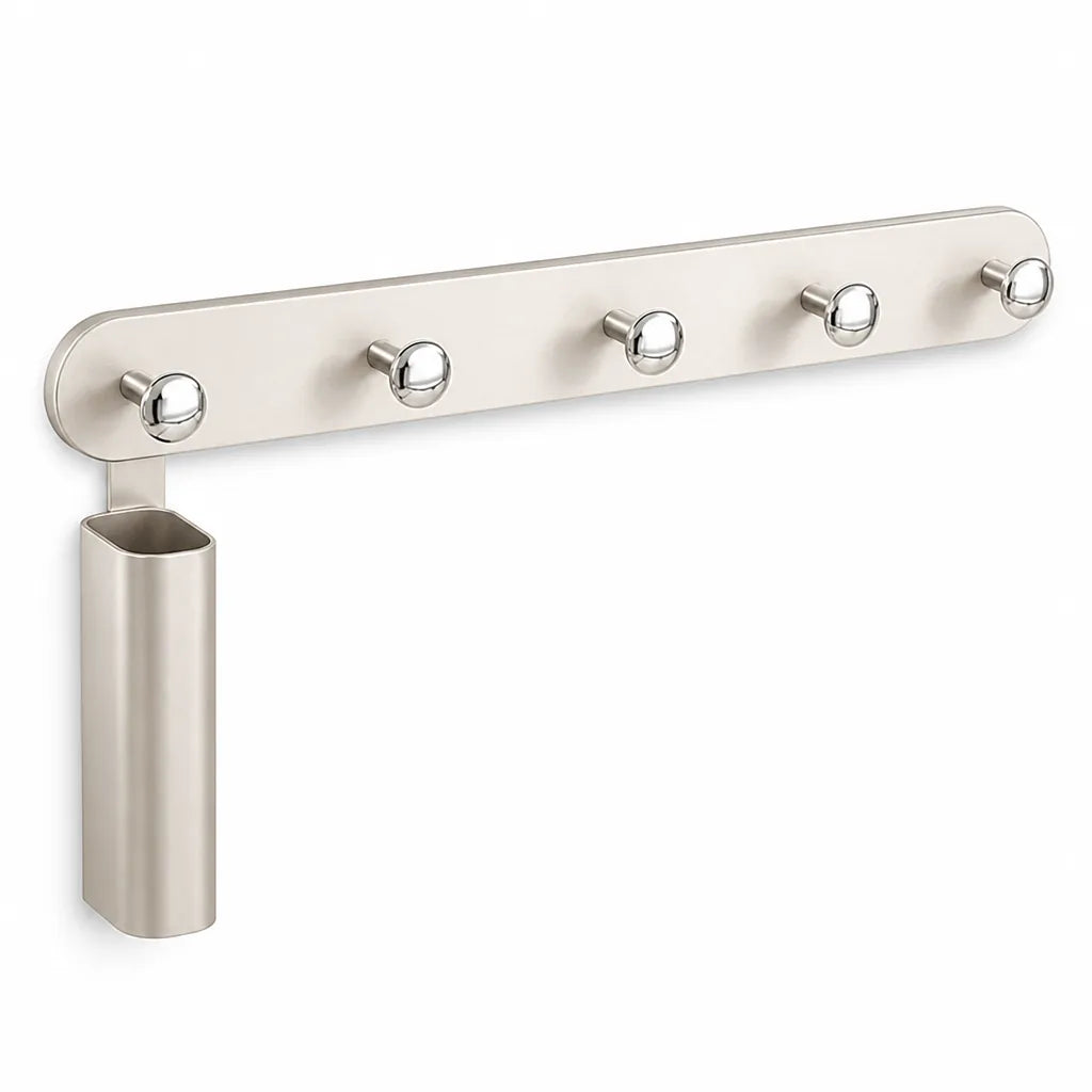 Entryway Organizer Magnetic Hooks Shelf & Umbrella Holder