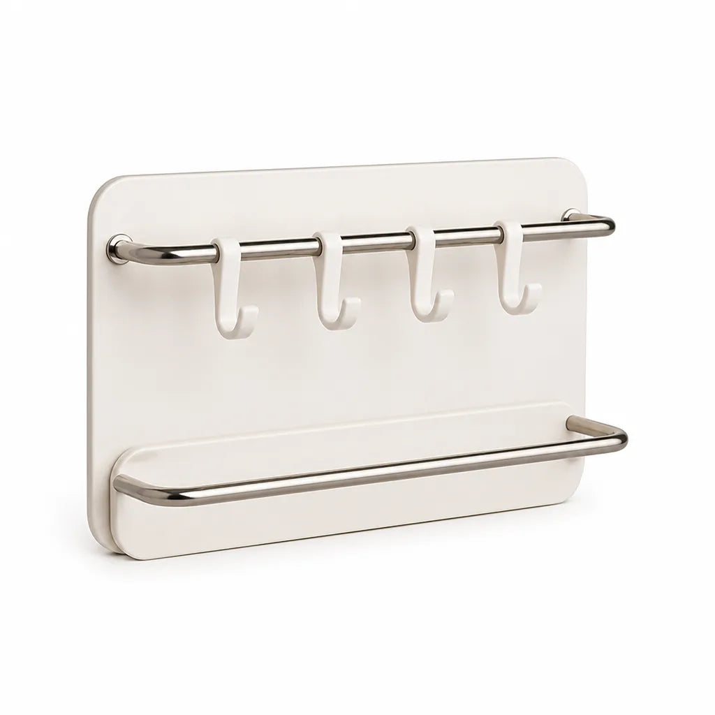 Entryway Organizer Magnetic Hooks Shelf & Umbrella Holder