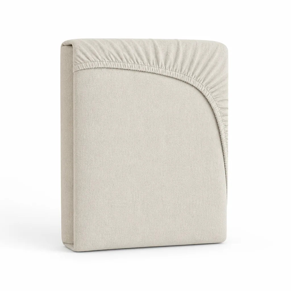 Fitted Sheet Cotton-Linen Blend Breathable Deep Pocket