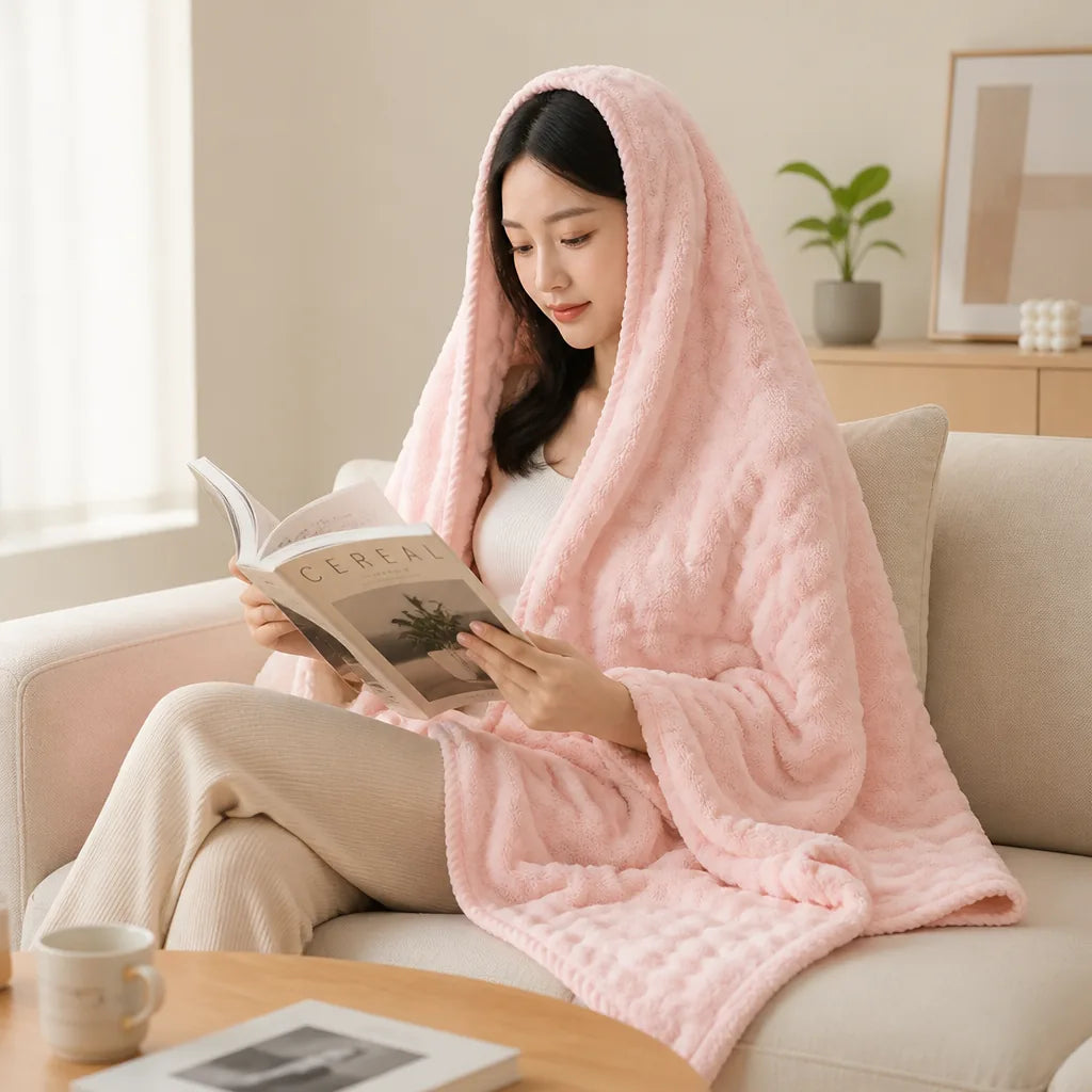 Fleece Blanket All-Season Soft Polyester