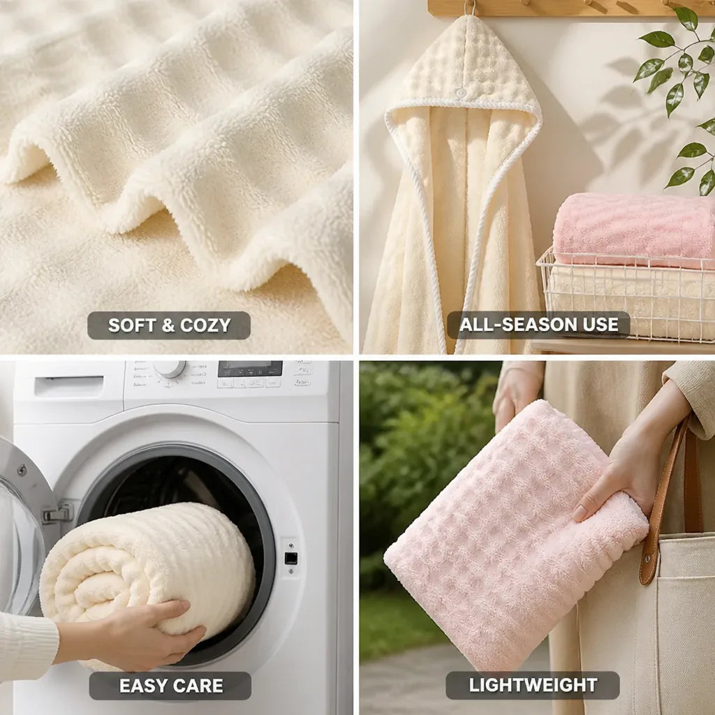 Fleece Blanket All-Season Soft Polyester