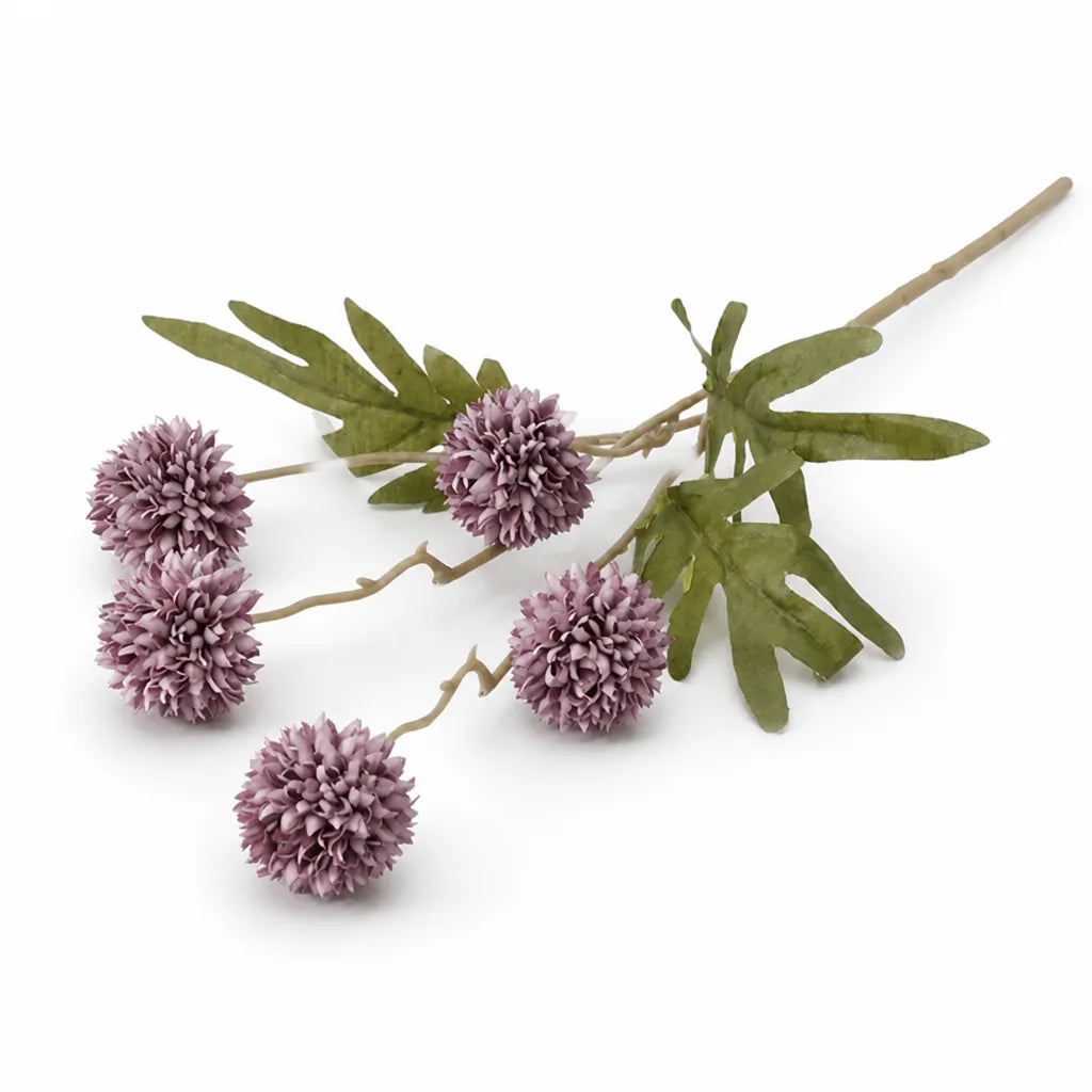 Flexible Cut-to-Length Artificial Allium Stem (5 Globe Flower Heads)
