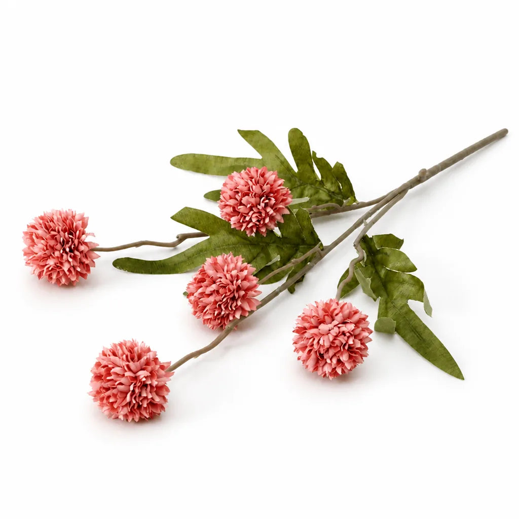 Flexible Cut-to-Length Artificial Allium Stem (5 Globe Flower Heads)