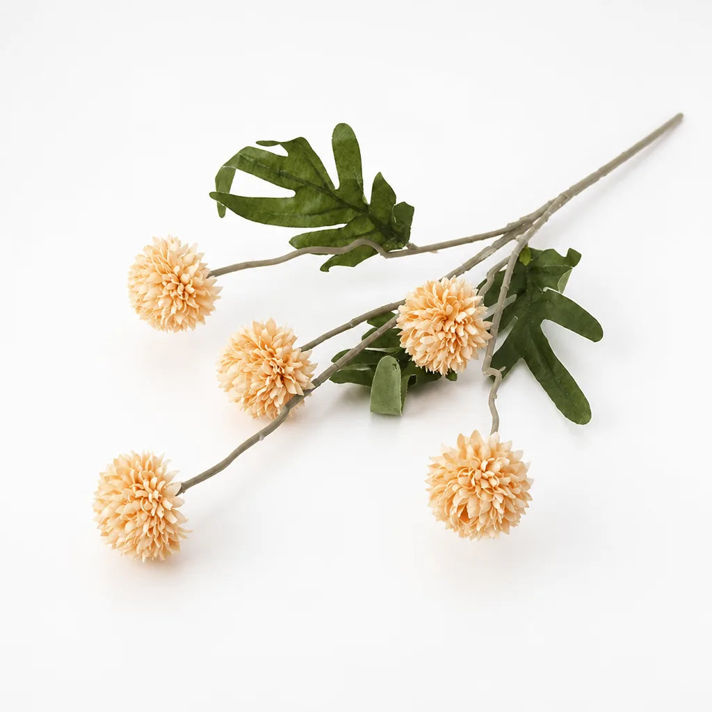 Flexible Cut-to-Length Artificial Allium Stem (5 Globe Flower Heads)