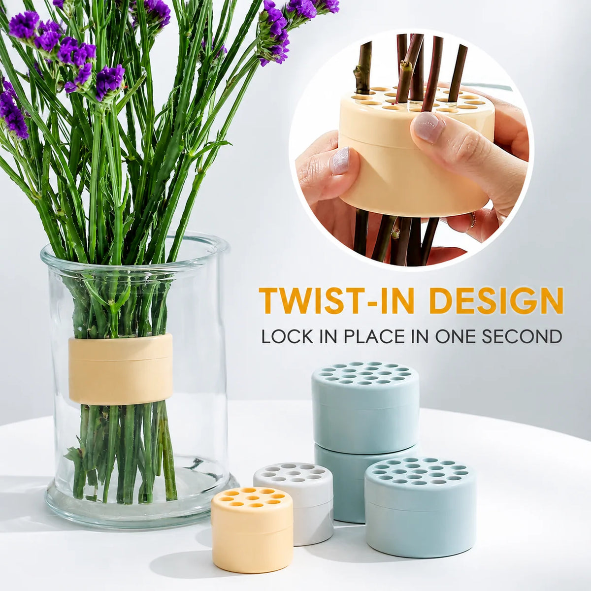 Flower Stem Holder Spiral Waterproof Set of 2