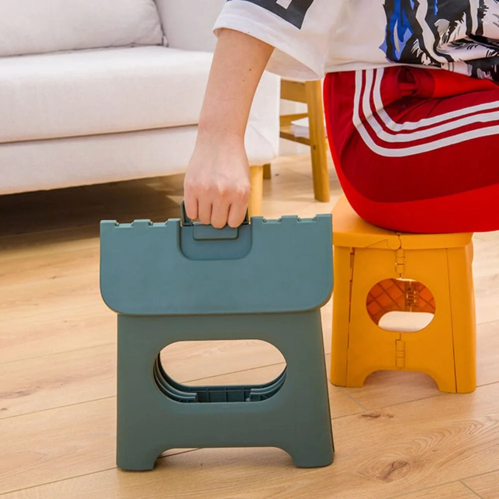 Folding Step Stool 300 lb Capacity Fold-Flat Design Carry Handle