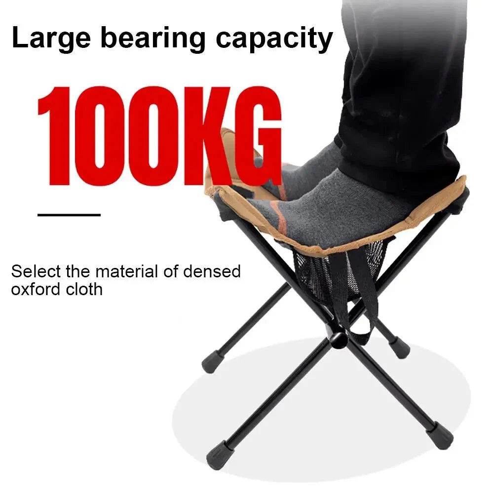 Folding Stool Lightweight Aluminum Frame Compact Design