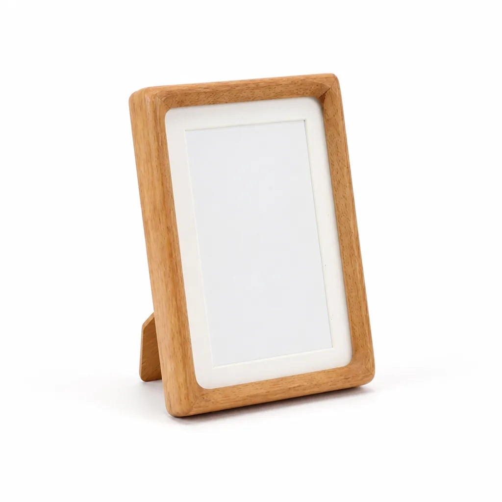 Freestanding Solid Wood Rectangular Rounded-Corner Picture Frame