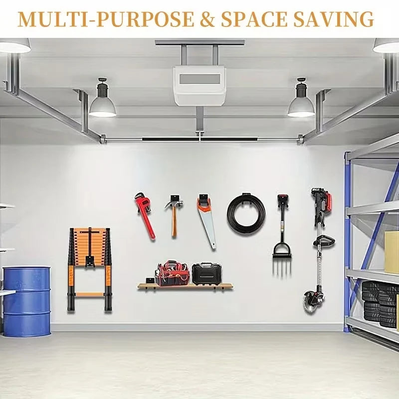 Garage Storage Hooks Steel Anti-Slip Wall-Mounted Set of 2