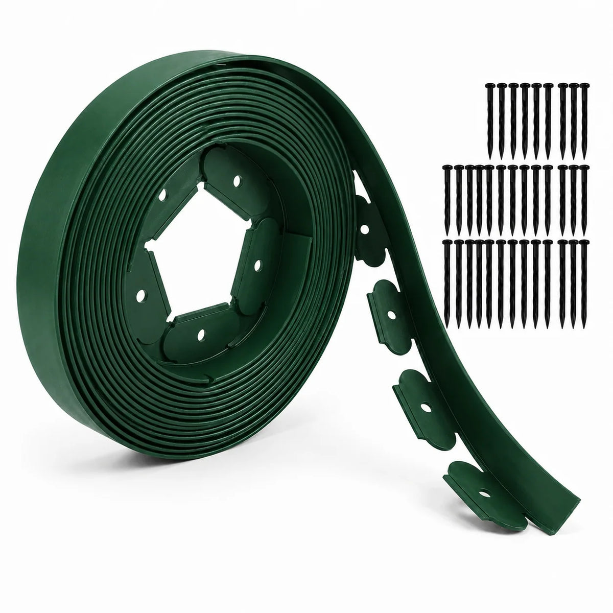 Garden Edging Flexible No-Dig Design 30 Stakes Included