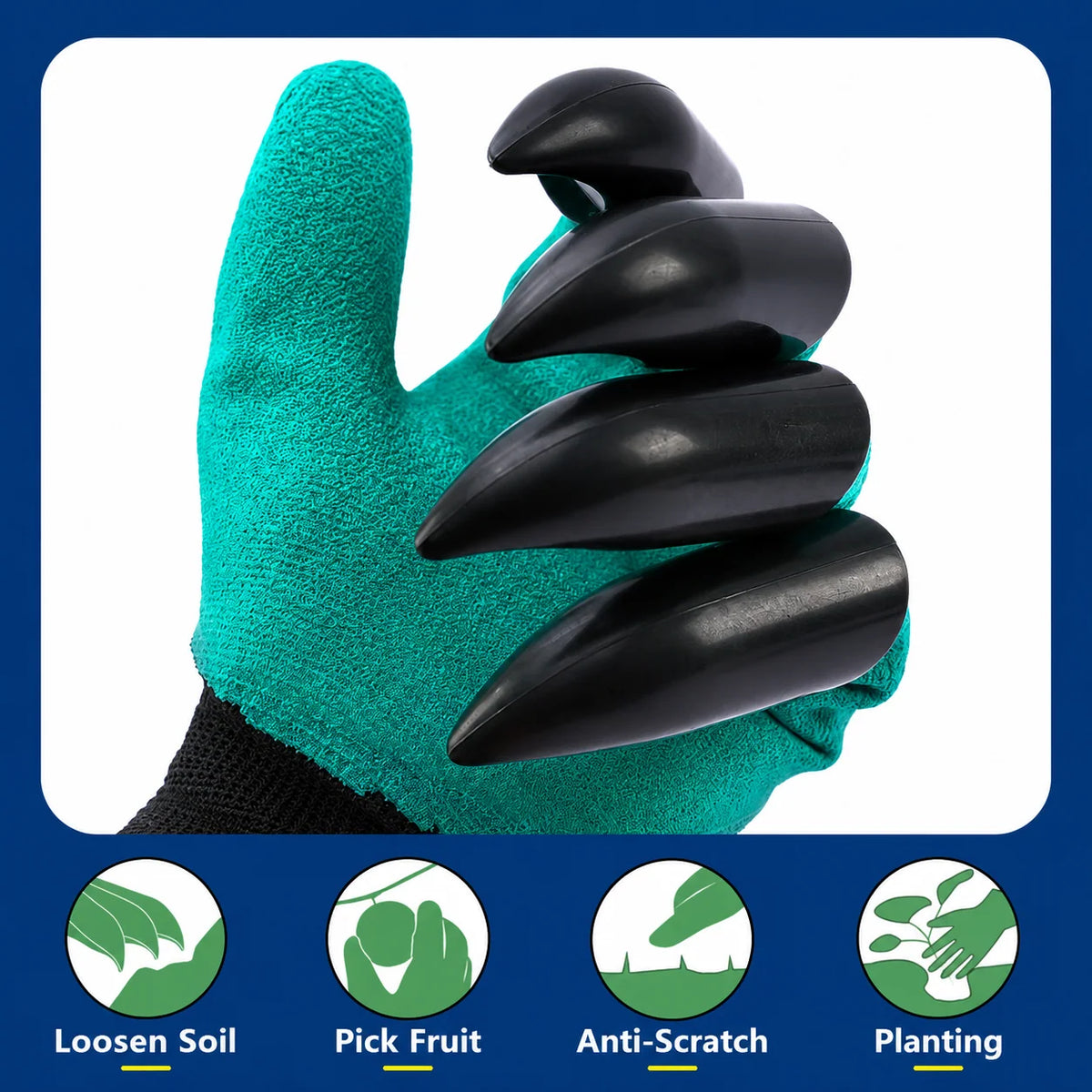 Garden Gloves ABS Fingertip Claws Breathable Fabric