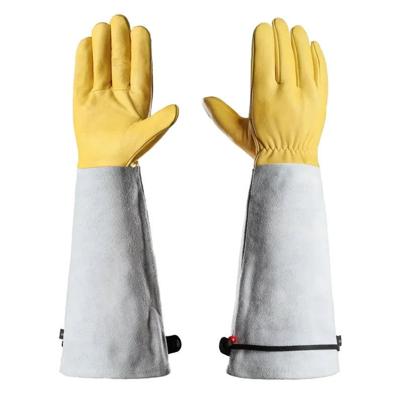 Garden Gloves Long Cuffs Adjustable Strap Stretch Wrist