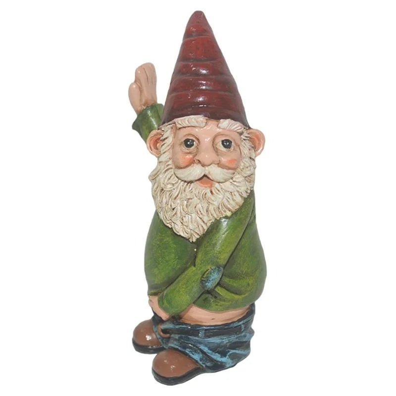 Garden Gnome Statue Resin Funny Outdoor Decor