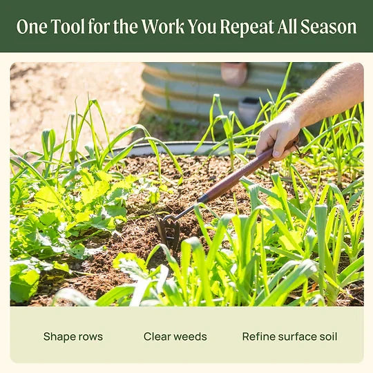 Garden Hoe Multi-Function Steel Head Ash Wood Handle