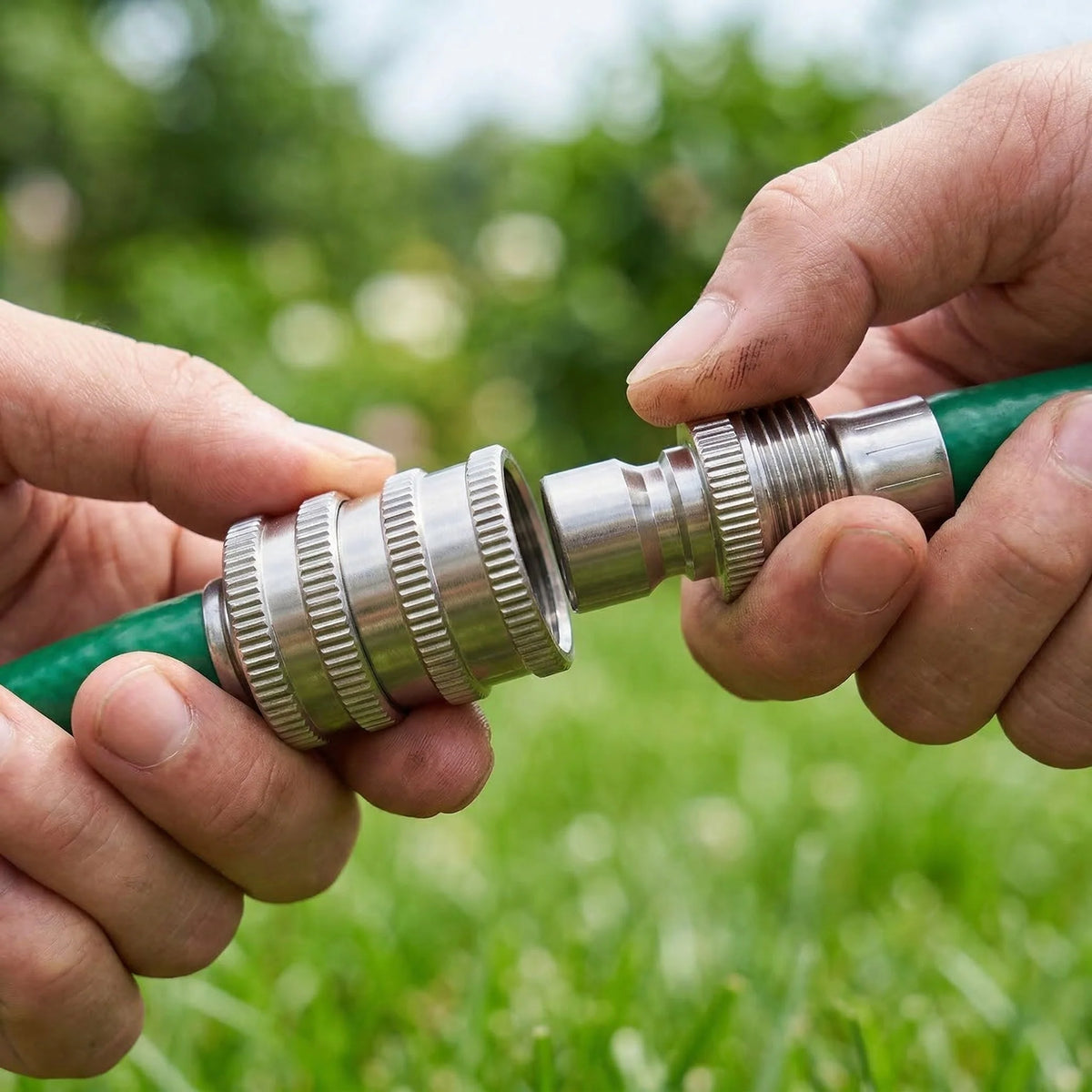 Garden Hose Connector Set Stainless Steel Quick-Connect 4-Piece