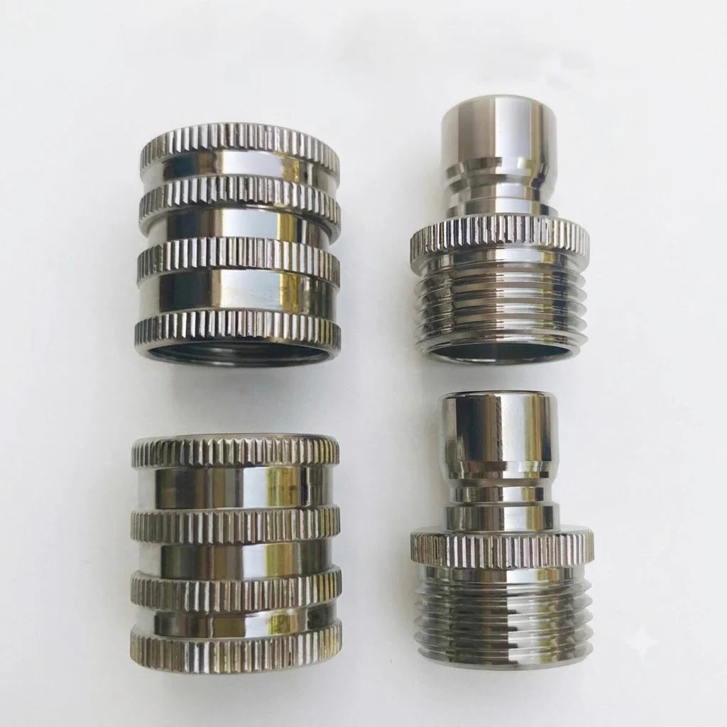 Garden Hose Connector Set Stainless Steel Quick-Connect 4-Piece