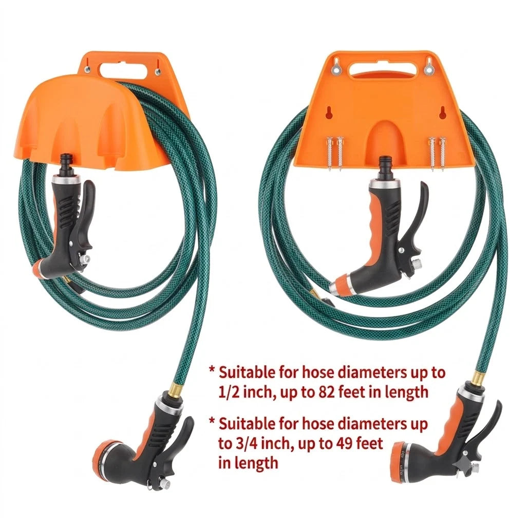 Garden Hose Hanger Wall-Mounted Weather-Resistant PP Multiple Slots