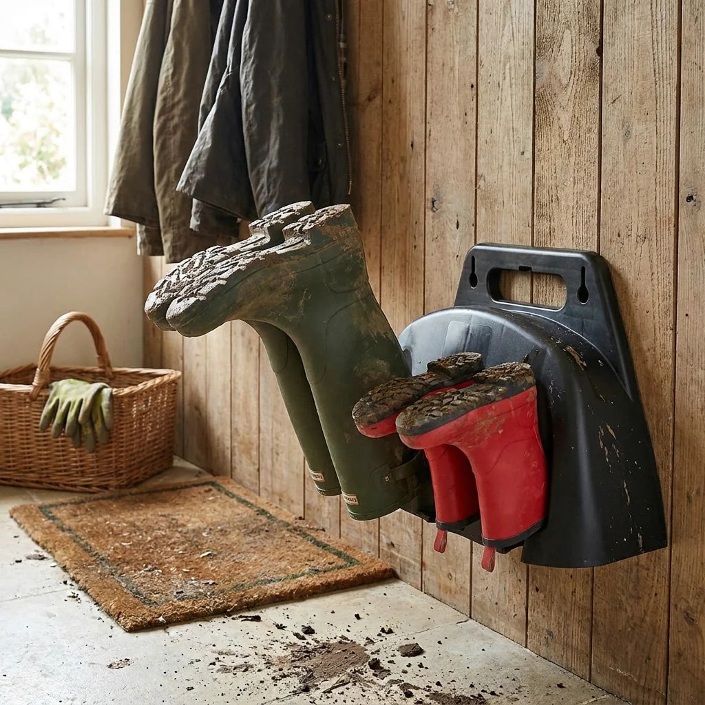 Garden Hose Hanger Wall-Mounted Weather-Resistant PP Multiple Slots