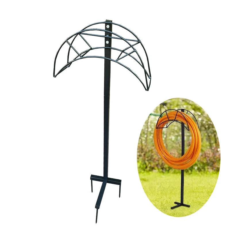 Garden Hose Holder Freestanding Steel Detachable Design