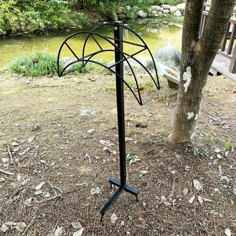 Garden Hose Holder Freestanding Steel Detachable Design