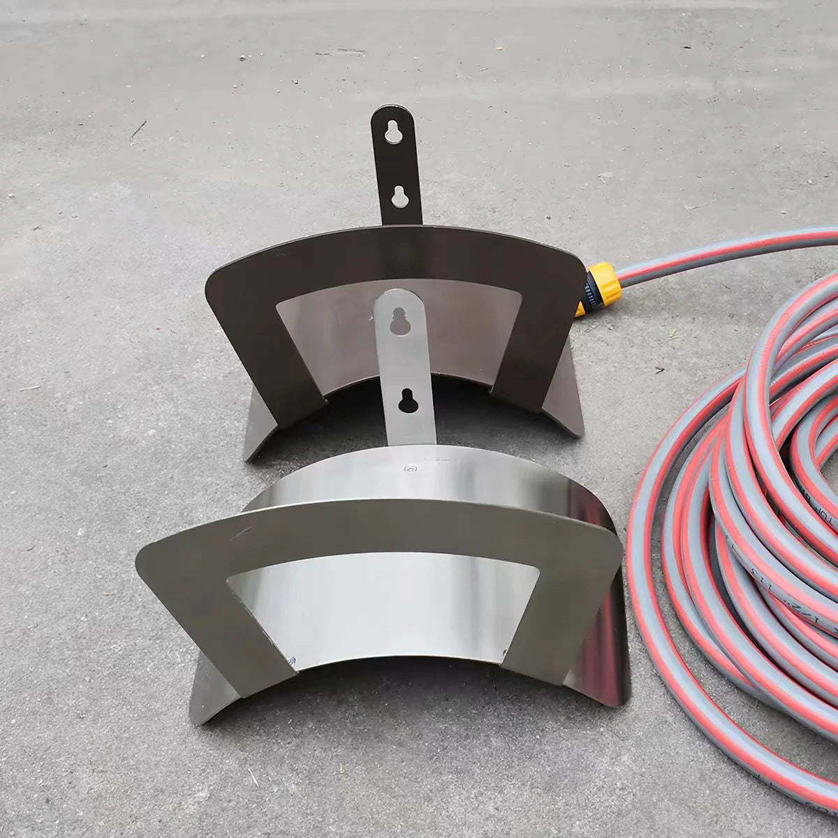 Garden Hose Holder Wall-Mounted Stainless Steel Holds 115 Ft