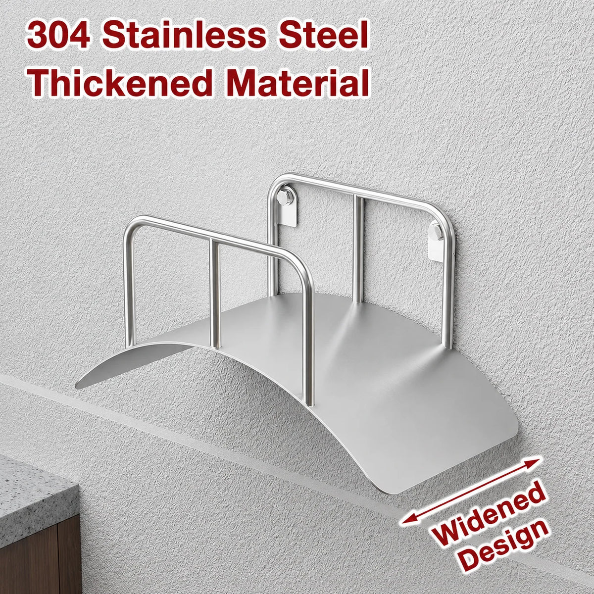 Garden Hose Holder Wall-Mounted Stainless Steel Space-Saving
