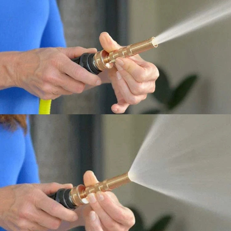 Garden Hose Stainless Steel Kink-Resistant Adjustable Brass Nozzle