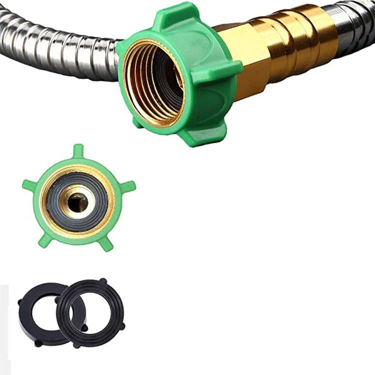 Garden Hose Stainless Steel Kink-Resistant Adjustable Brass Nozzle