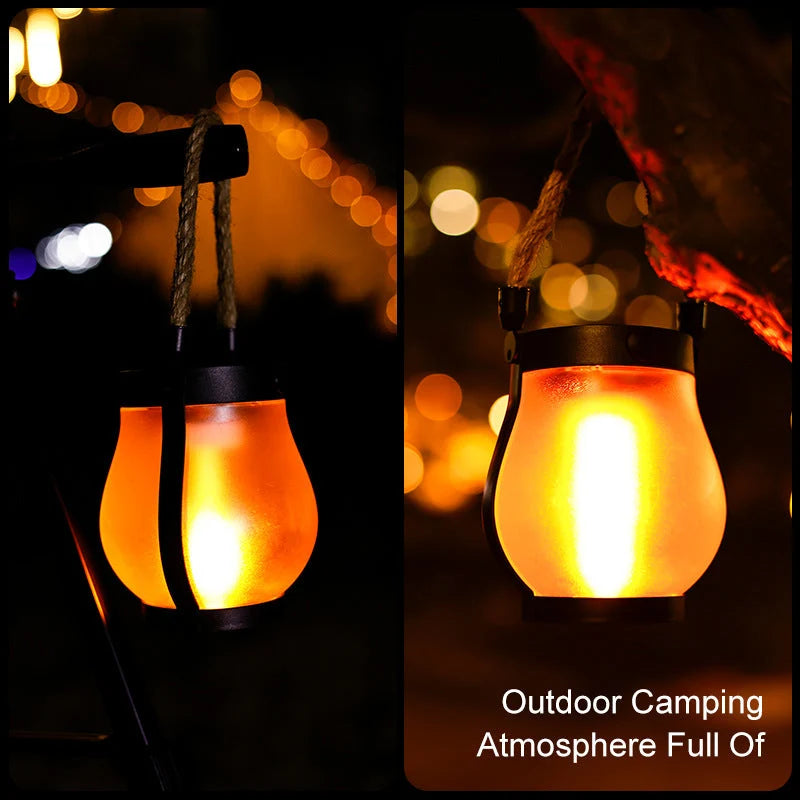 Garden Lantern Solar-Powered Flickering Flame Weather-Resistant