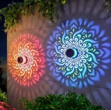 Garden Light Solar-Powered Mandala Projection Dusk-To-Dawn