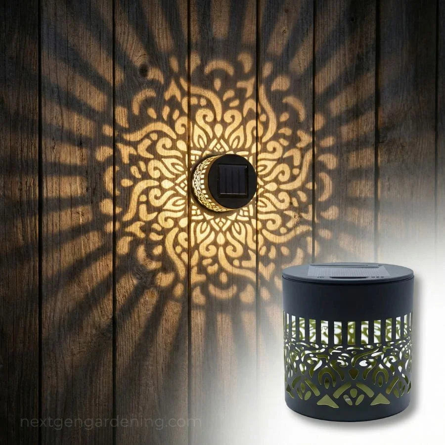 Garden Light Solar-Powered Mandala Projection Dusk-To-Dawn