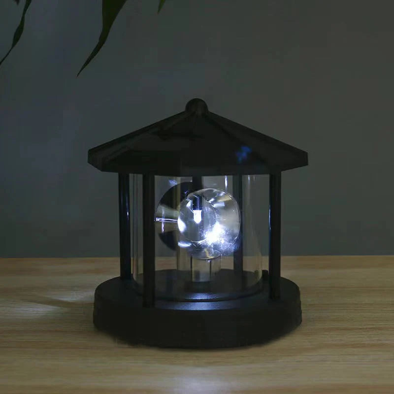 Garden Light Solar Powered Rotating Beacon Automatic Dusk Sensor