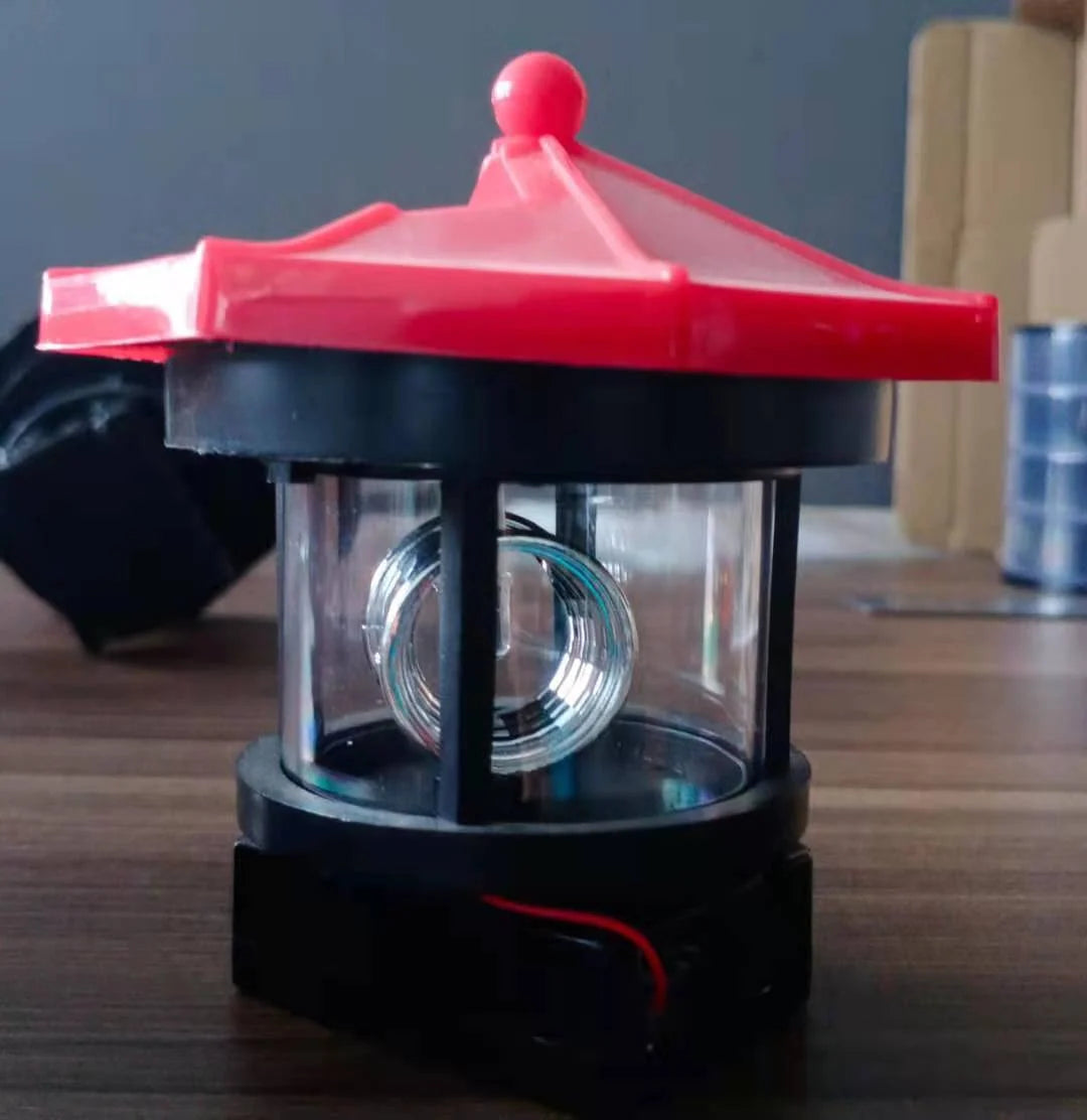 Garden Light Solar Powered Rotating Beacon Automatic Dusk Sensor