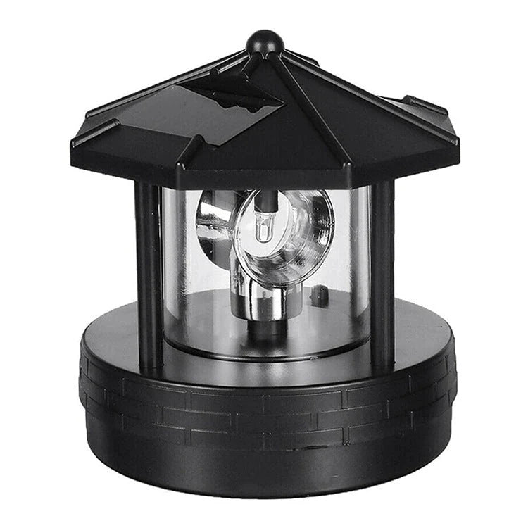 Garden Light Solar Powered Rotating Beacon Automatic Dusk Sensor